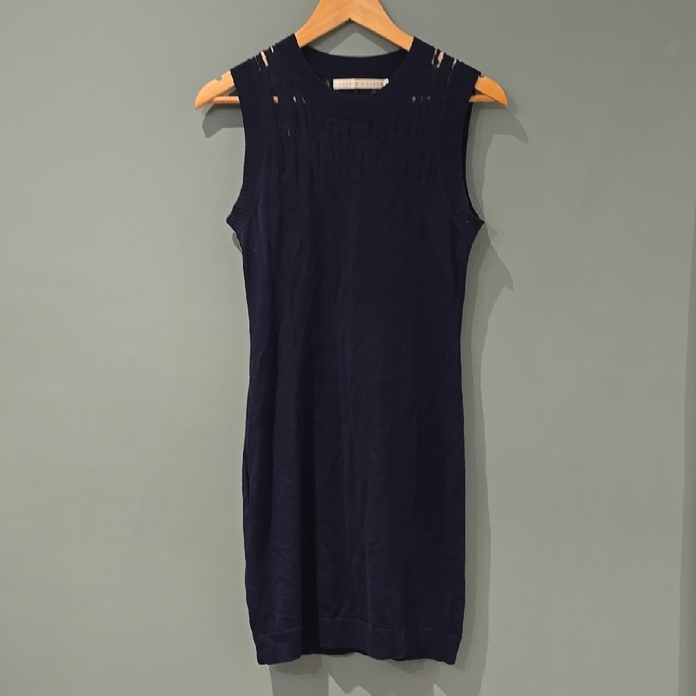 Navy Sleeveless Knit Dress